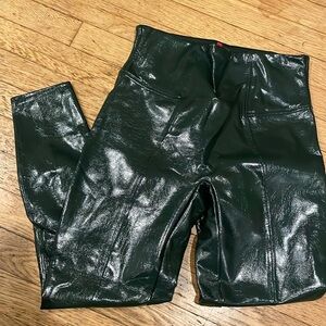 Dark green pleather leggings -Brand New w/out tags